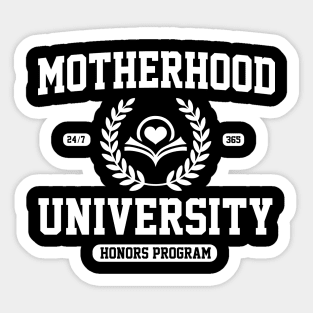 Funny Mom University Daughter Bonus Expecting Motherhood Sticker